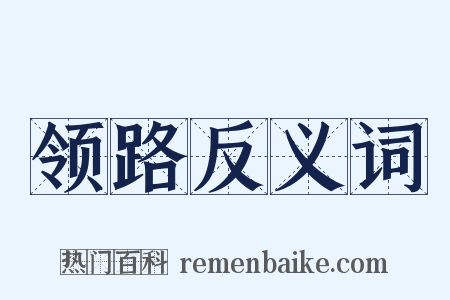 领路反义词是什么意思的图片